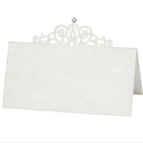 Handwerk erstellen -Place Card -Filigree 10 Pieces Off -White