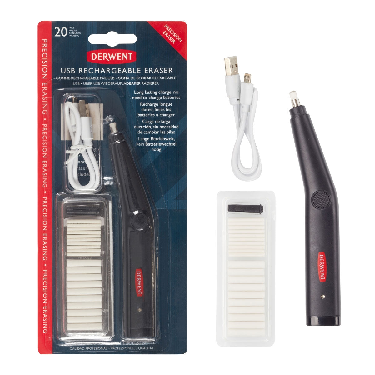 Derwent - Eraser rechargeable USB (avec remplacement)