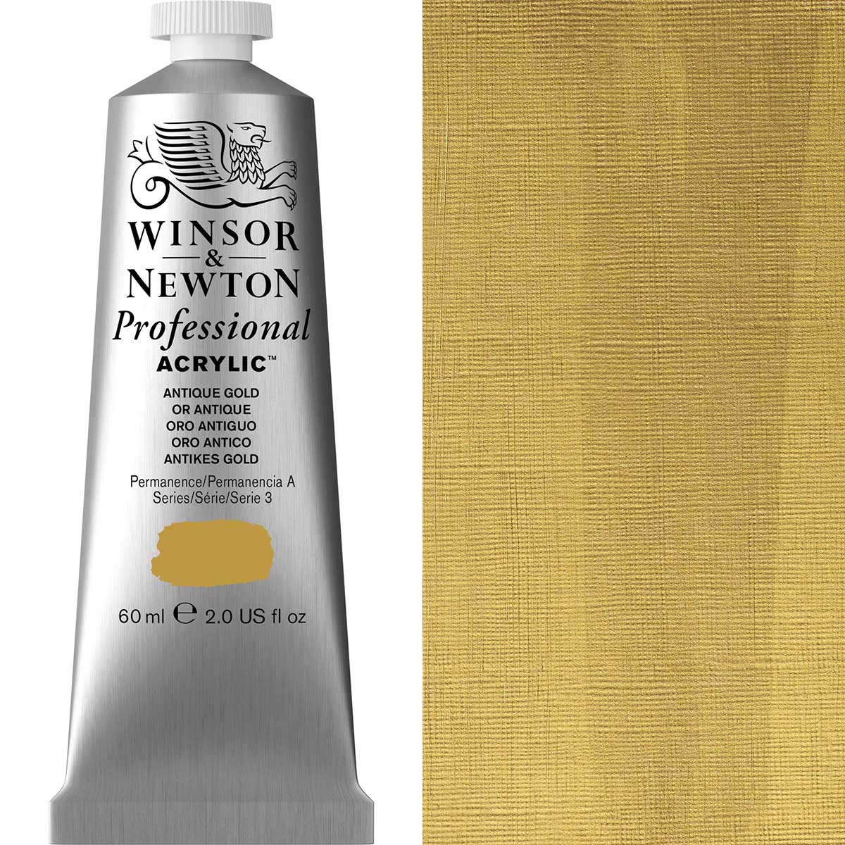 Winsor and Newton - Professional Artists' Acrylic Colour - 60ml - Antique Gold