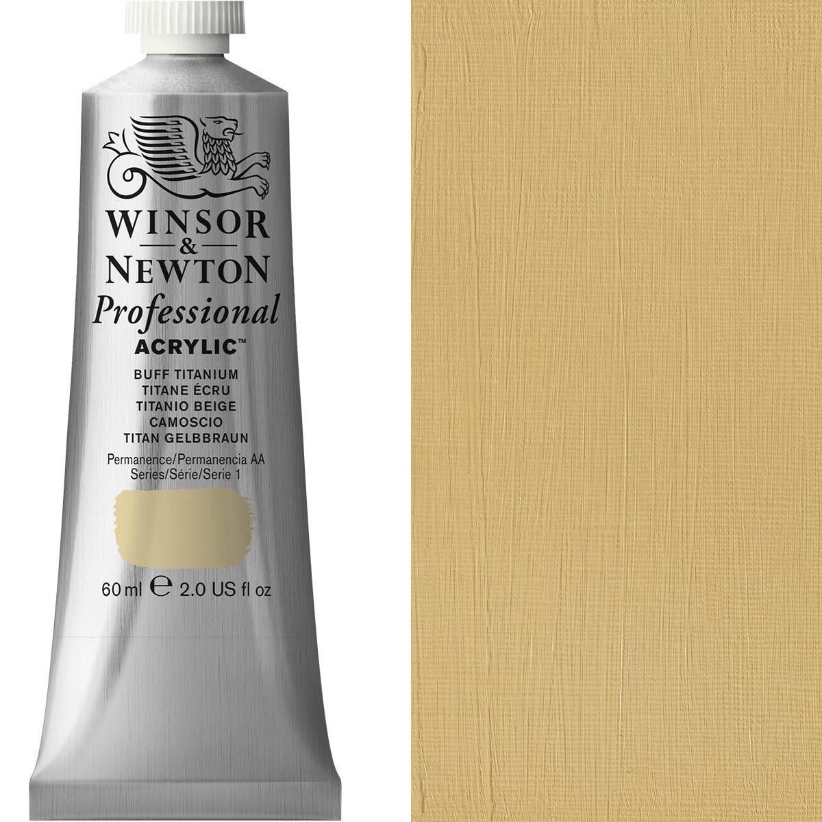 Winsor und Newton - Acrylfarbe der professionellen Künstler - 60 ml - Buff Titanium