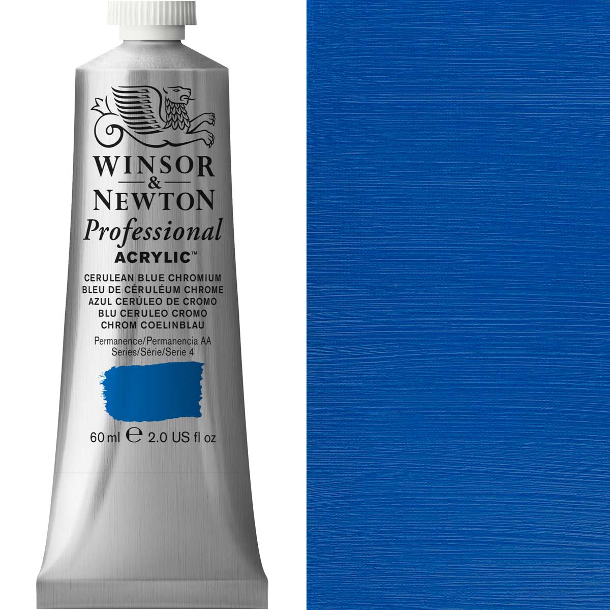Winsor und Newton - Acrylfarbe der professionellen Künstler - 60 ml - Cerulean Blue Chromium