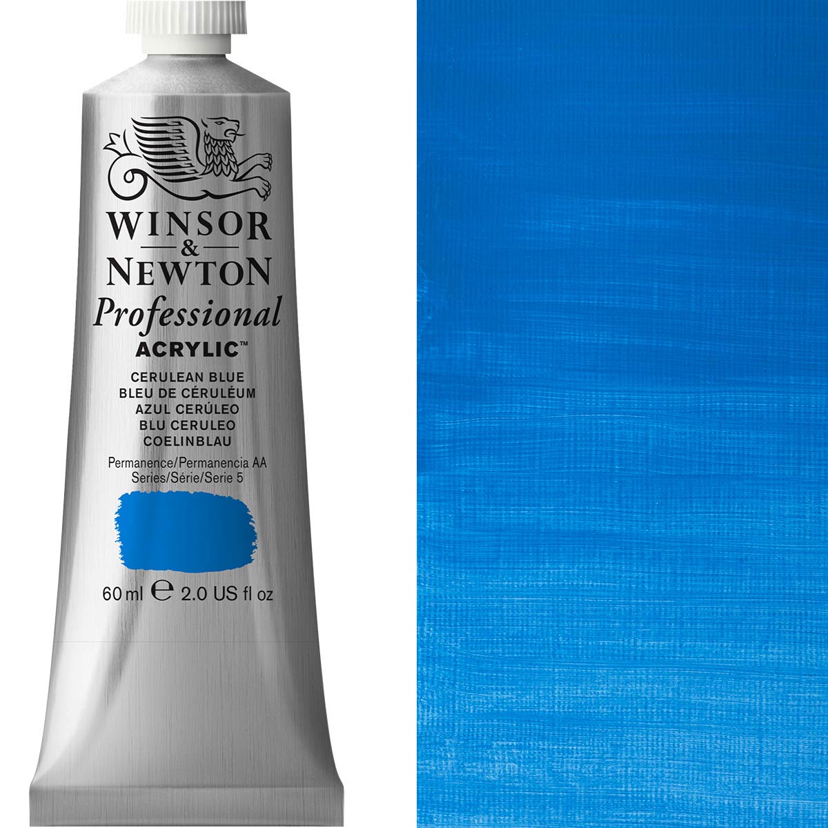 Winsor and Newton - Professional Artists' Acrylic Colour - 60ml - Cerulean Blue