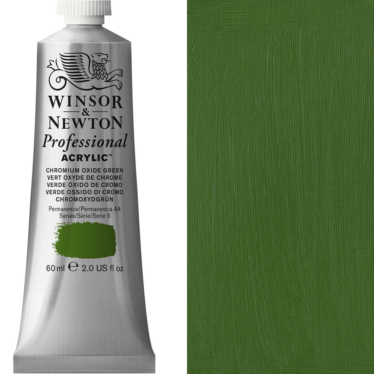 Winsor en Newton - Acrylkleur van professionele kunstenaars - 60 ml - chroomoxide groen