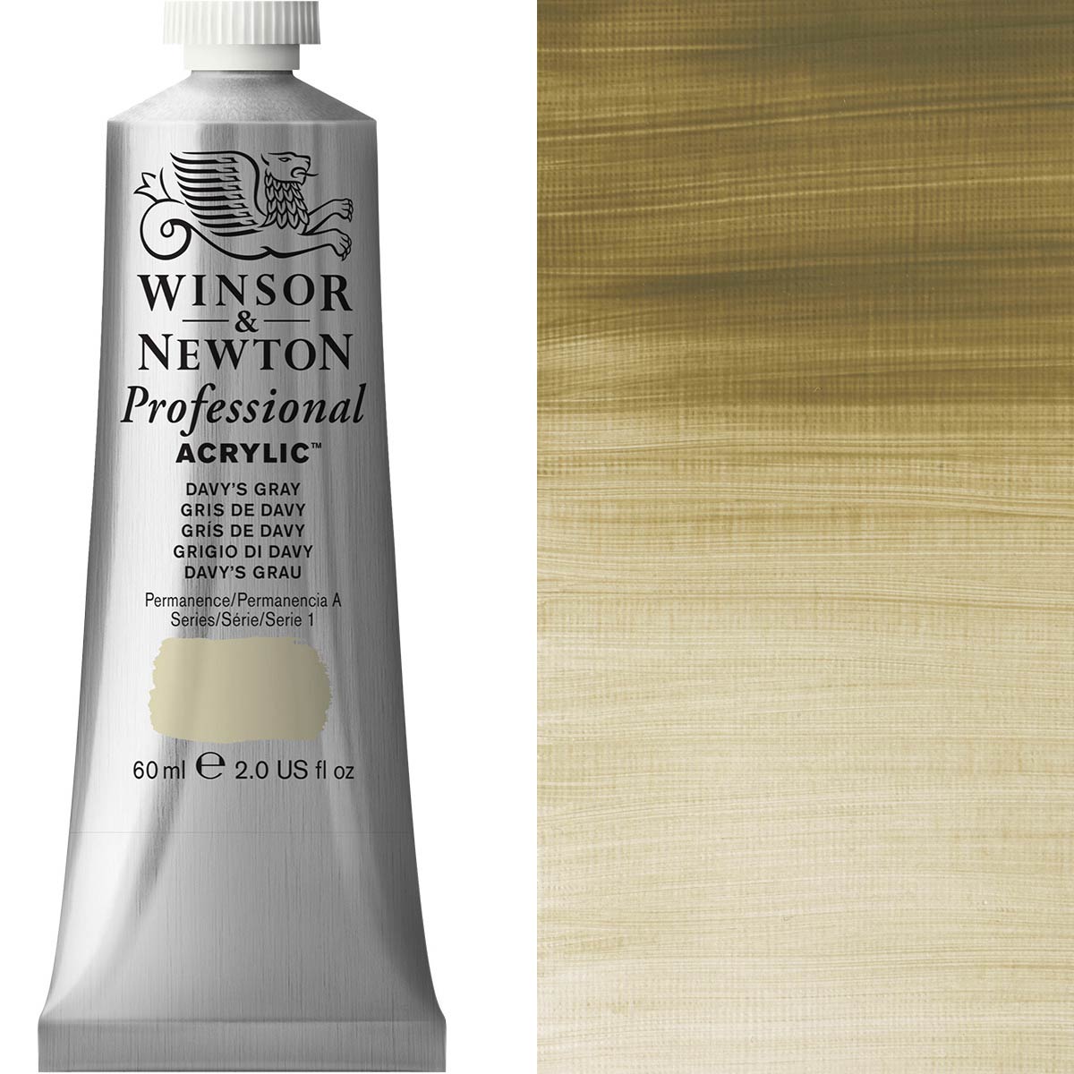 Winsor and Newton - Professional Artists' Acrylic Colour - 60ml - Davy's Grey