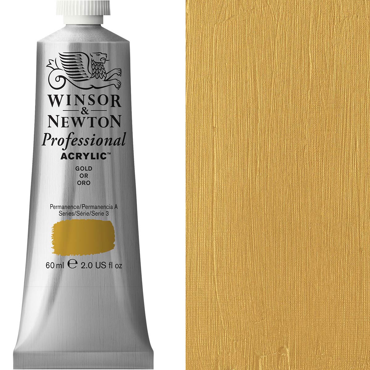 Winsor and Newton - Professional Artists' Acrylic Colour - 60ml - Gold