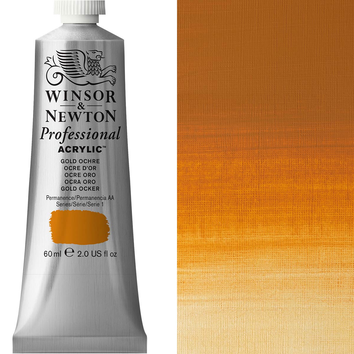 Winsor und Newton - Acrylfarbe der professionellen Künstler - 60 ml - Gold Ocker