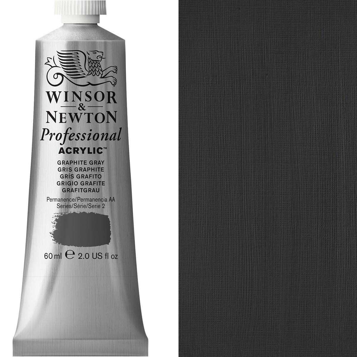 Winsor und Newton - Acrylfarbe der professionellen Künstler - 60 ml - Graphitgrau