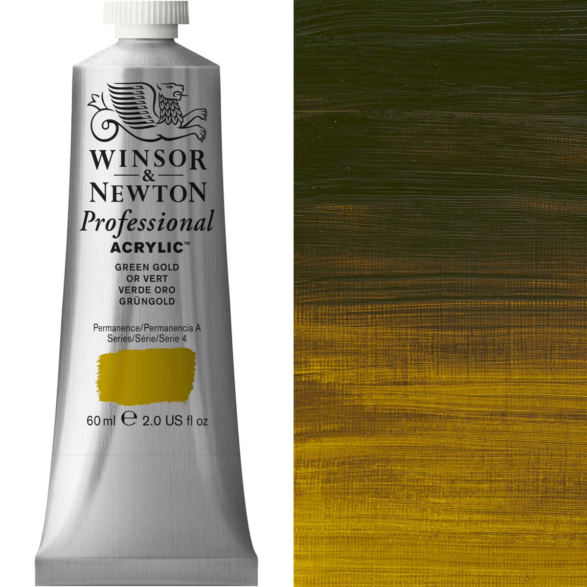Winsor and Newton - Professional Artists' Acrylic Colour - 60ml - Green Gold