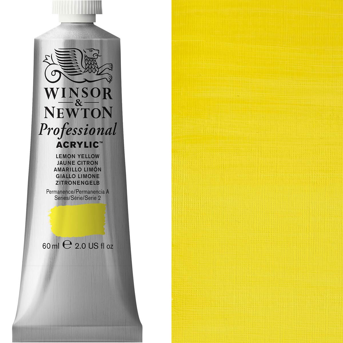 Winsor and Newton - Professional Artists' Acrylic Colour - 60ml - Lemon Yellow