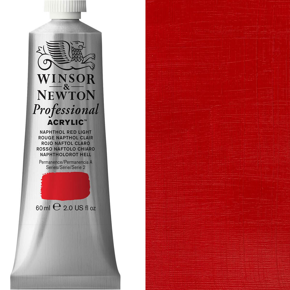 Winsor and Newton - Professional Artists' Acrylic Colour - 60ml - Naphthol Red Light