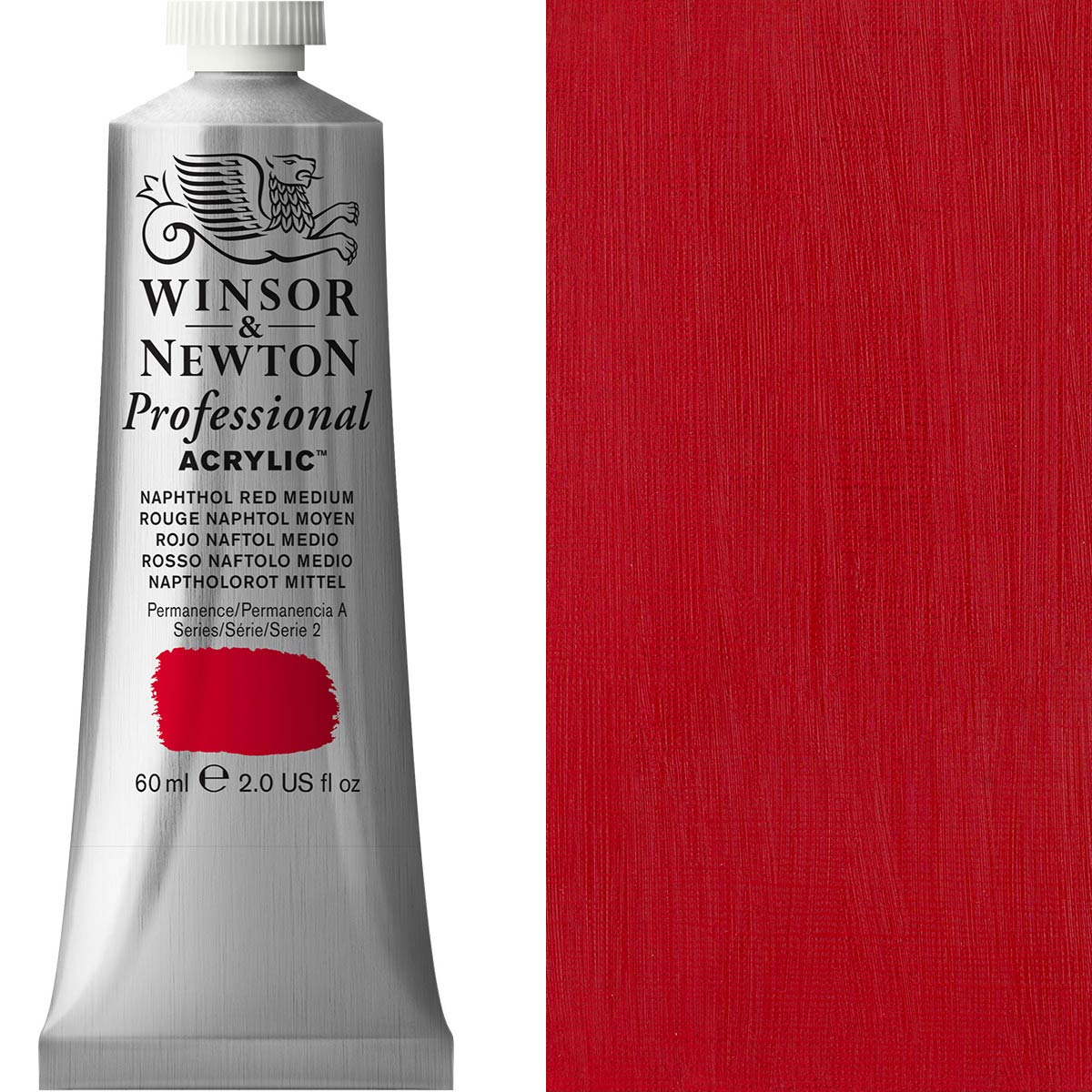Winsor and Newton - Professional Artists' Acrylic Colour - 60ml - Naphthol Red Medium