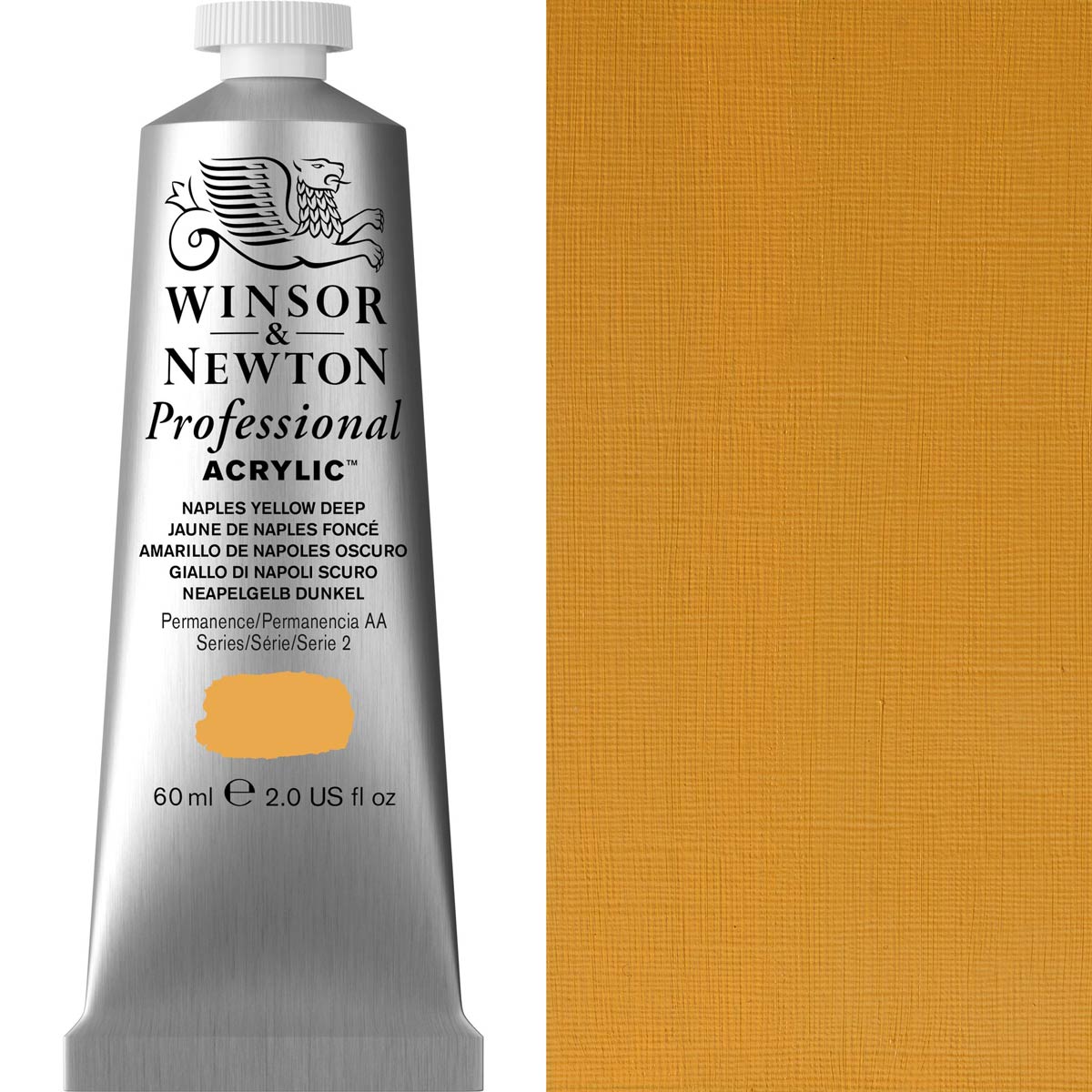 Winsor and Newton - Professional Artists' Acrylic Colour - 60ml - Naples Yellow Deep