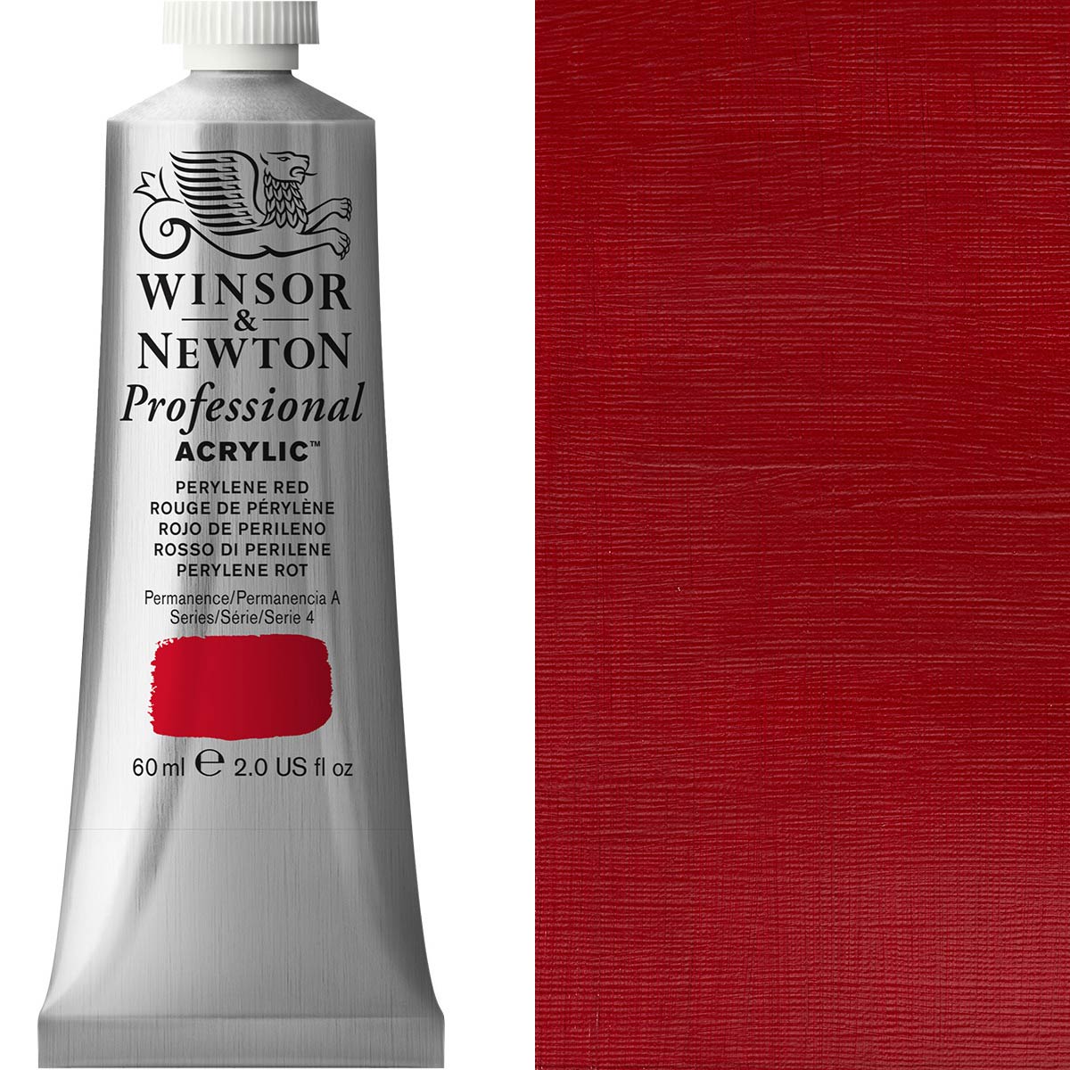 Winsor und Newton - Acrylfarbe der professionellen Künstler - 60 ml - Perylenrot