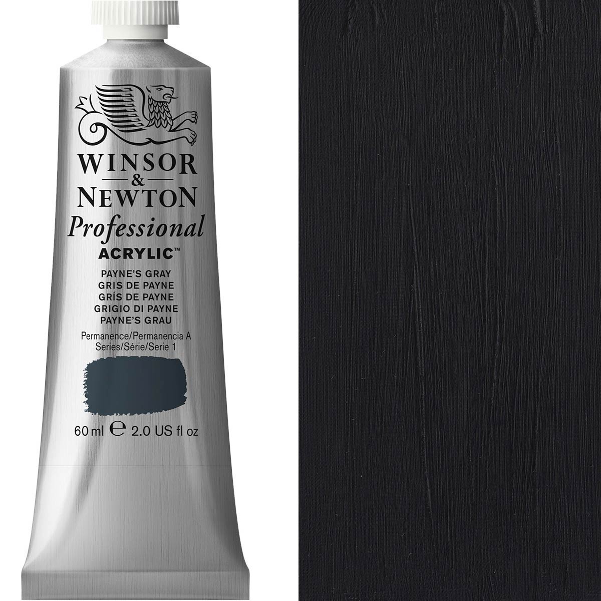 Winsor e Newton - Colore acrilico degli artisti professionisti - 60ml - Paynes Grey