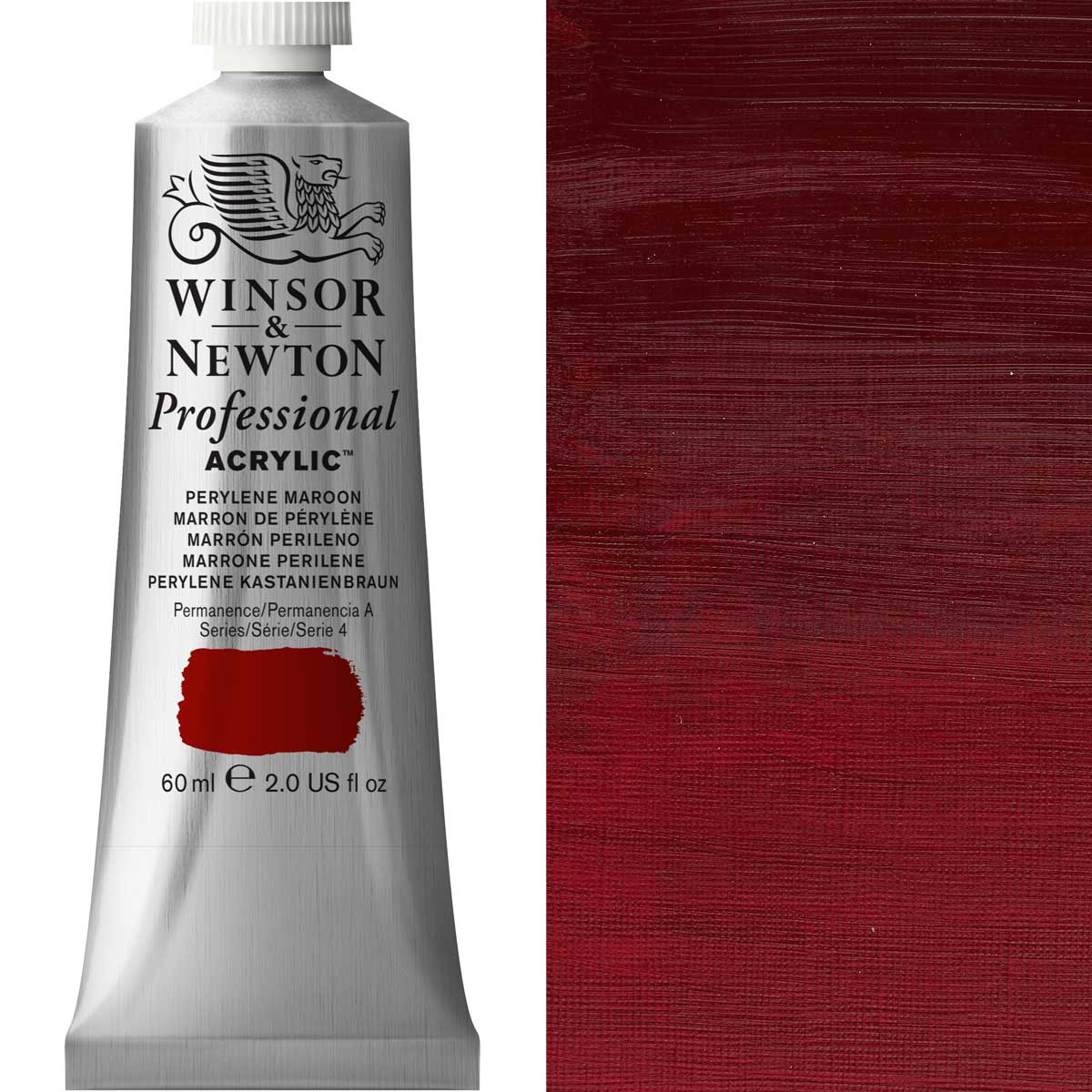 Winsor and Newton - Professional Artists' Acrylic Colour - 60ml - Perylene Maroon