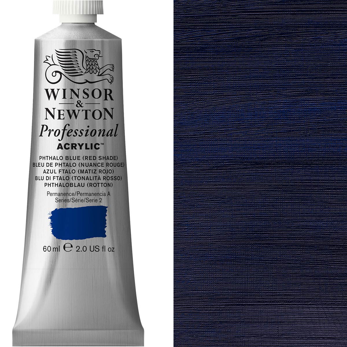 Winsor und Newton - Acrylfarbe der professionellen Künstler - 60 ml - Phthalo Blue Red Shade