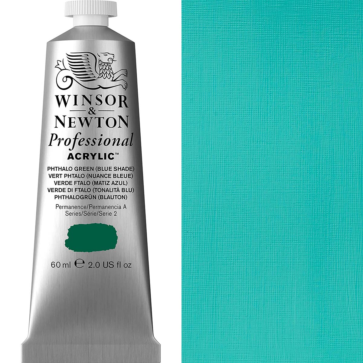 Winsor e Newton - Colore acrilico degli artisti professionisti - 60 ml - tonalità blu verde phthalo