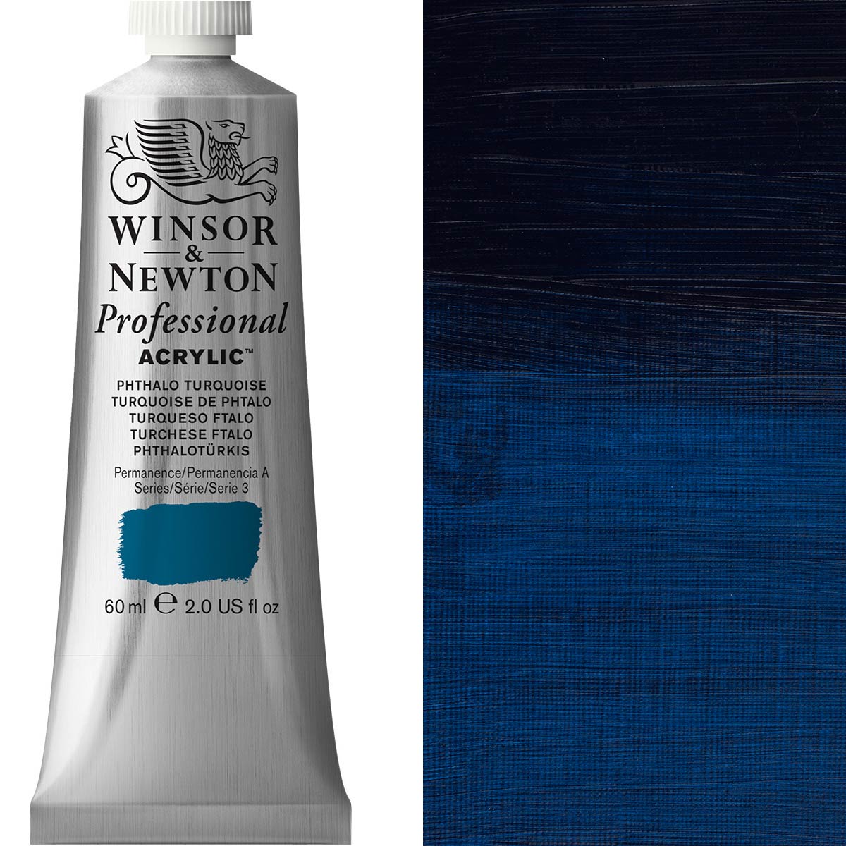 Winsor et Newton - Couleur acrylique des artistes professionnels - 60 ml - Phthalo Turquoise