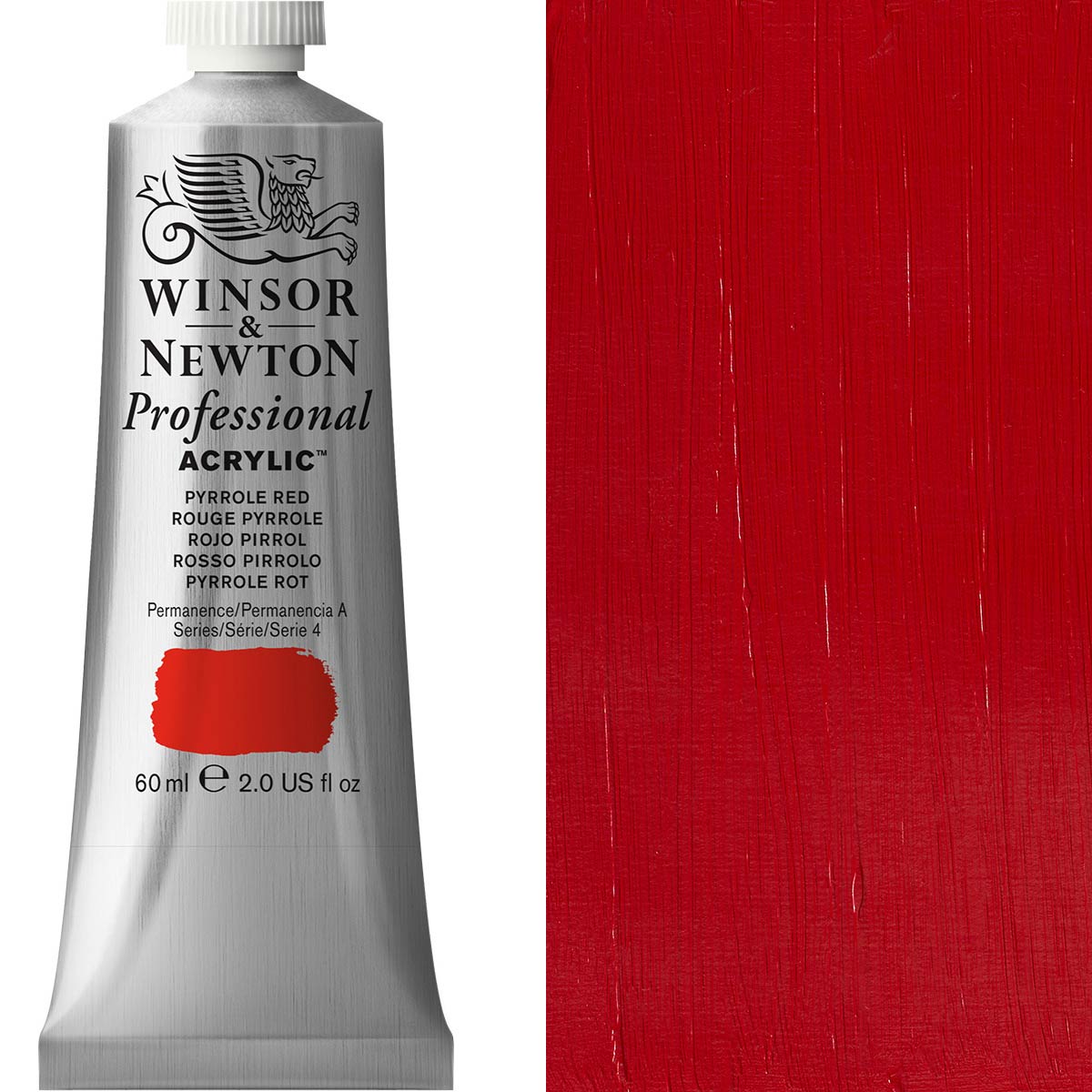 Winsor e Newton - Colore acrilico degli artisti professionisti - 60ml - Rosso Pyrrole