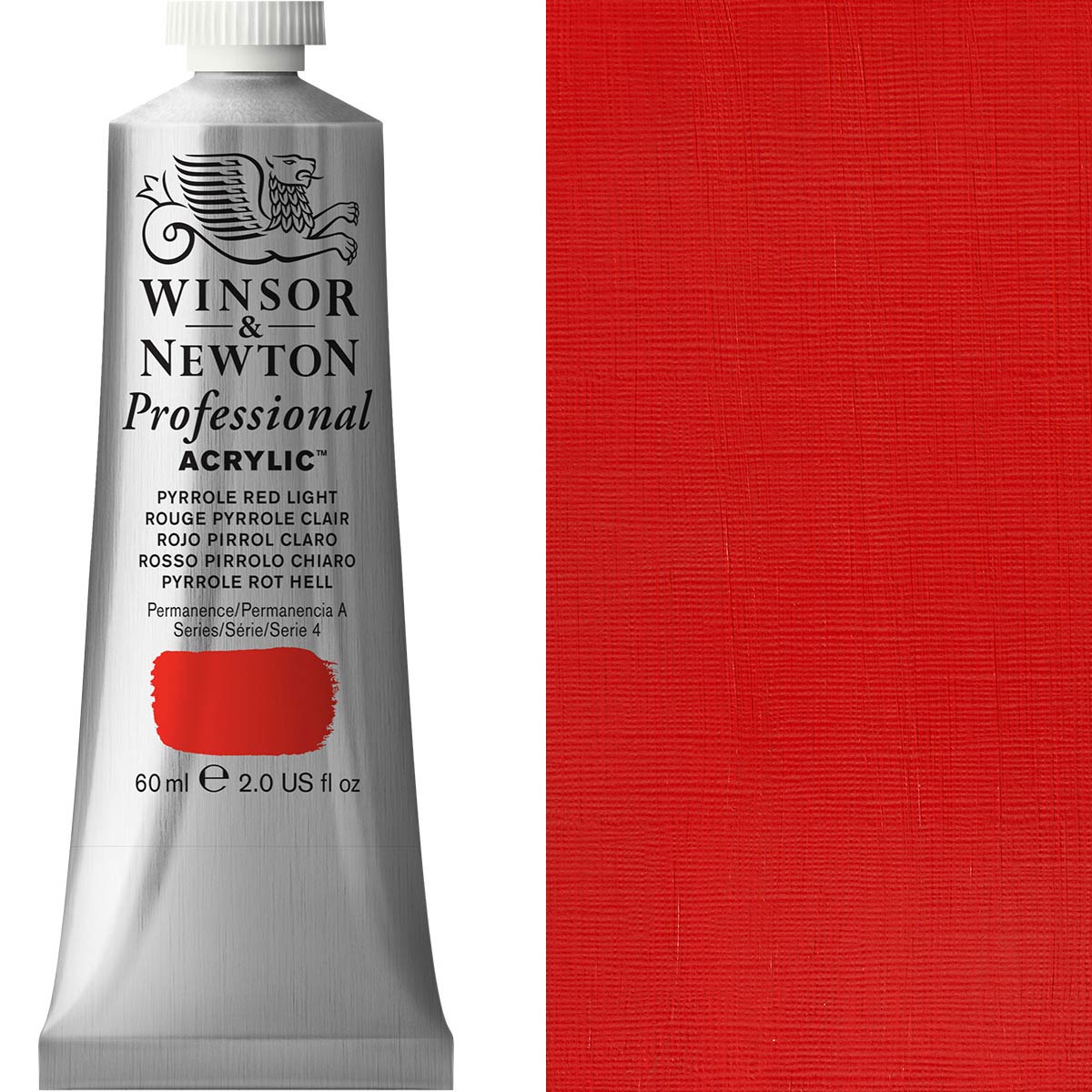 Winsor and Newton - Professional Artists' Acrylic Colour - 60ml - Pyrrole Red Light