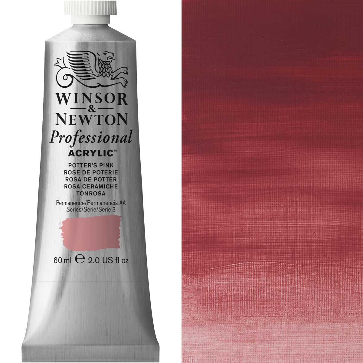 Winsor and Newton - Professional Artists' Acrylic Colour - 60ml - Potters Pink