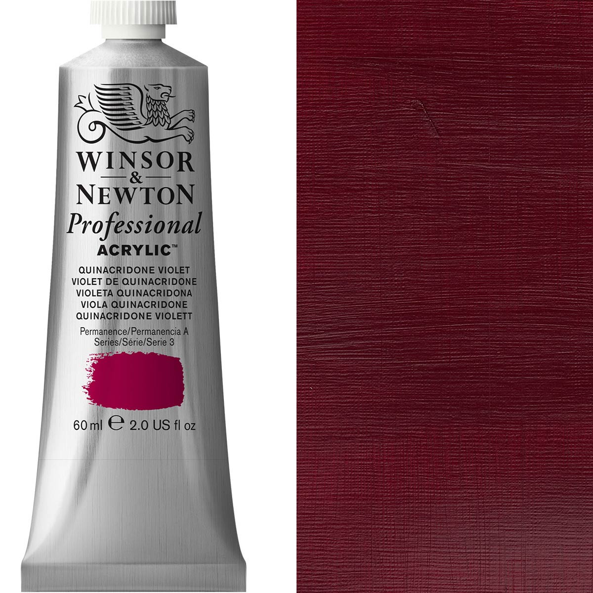 Winsor and Newton - Professional Artists' Acrylic Colour - 60ml - Quinacridone Violet