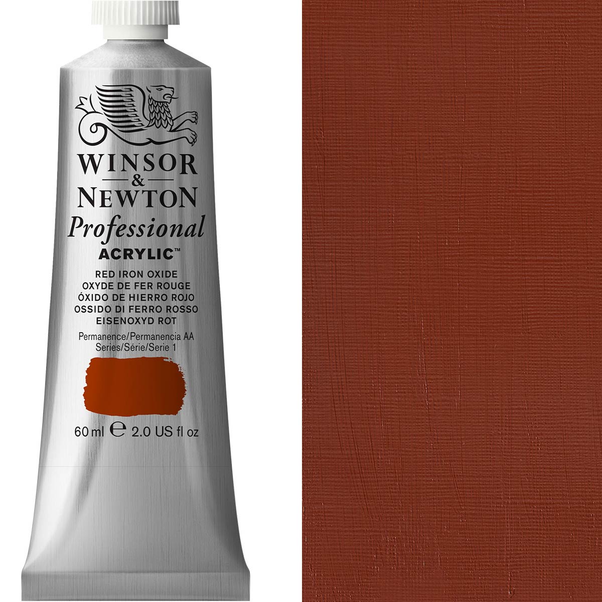 Winsor and Newton - Professional Artists' Acrylic Colour - 60ml - Red Iron Oxide
