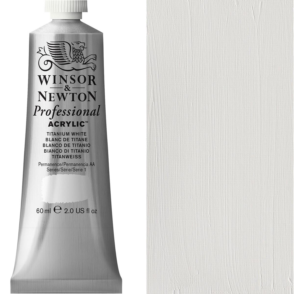 Winsor e Newton - Colore acrilico degli artisti professionisti - 60 ml - Titanio White