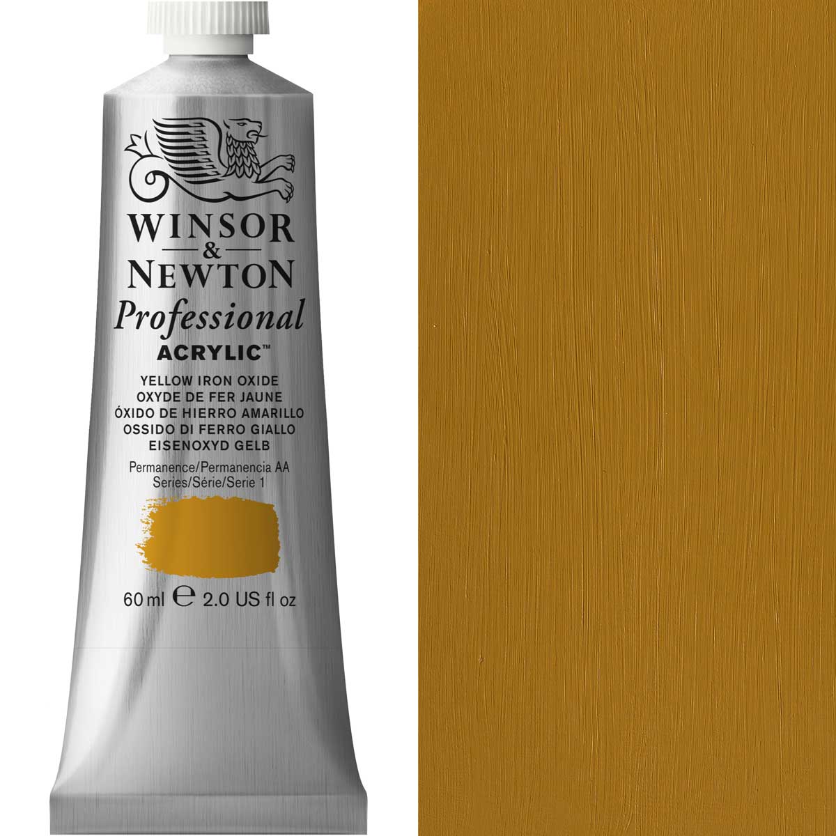 Winsor and Newton - Professional Artists' Acrylic Colour - 60ml - Yellow Iron Oxide