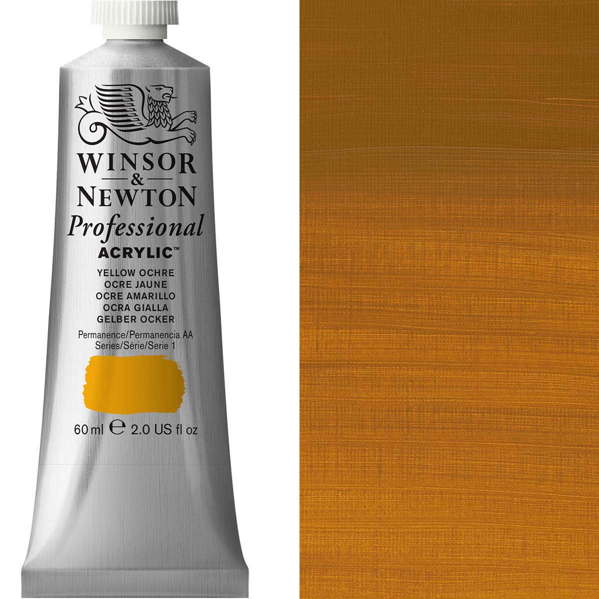 Winsor and Newton - Professional Artists' Acrylic Colour - 60ml - Yellow Ochre
