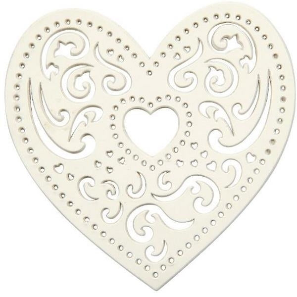 Create Craft - Filigree Hearts Paper 18pieces White