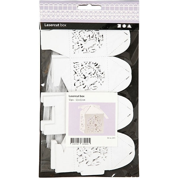 Handwerk erstellen - Dekorative Box 12pieces White Bird
