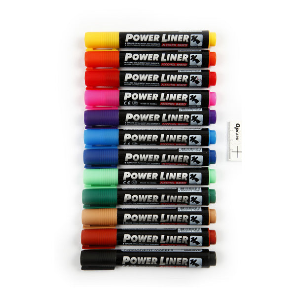 Create Craft - Power Liner -1.5-3 mm line - assorted colours -12 assorted
