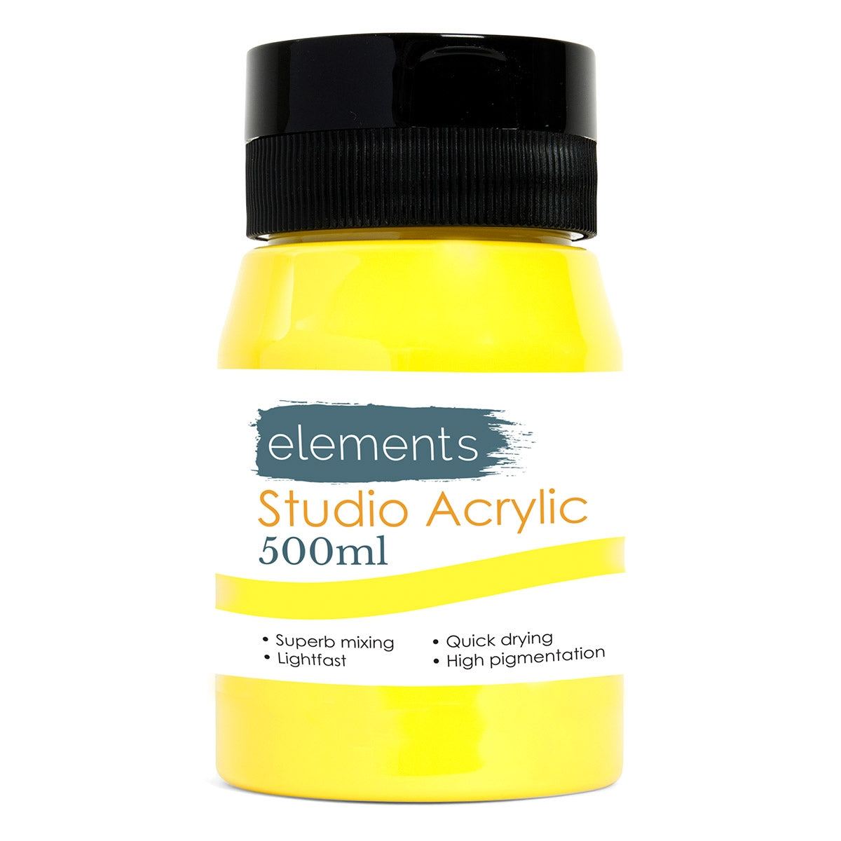 Éléments 500 ml de citron acrylique jaune