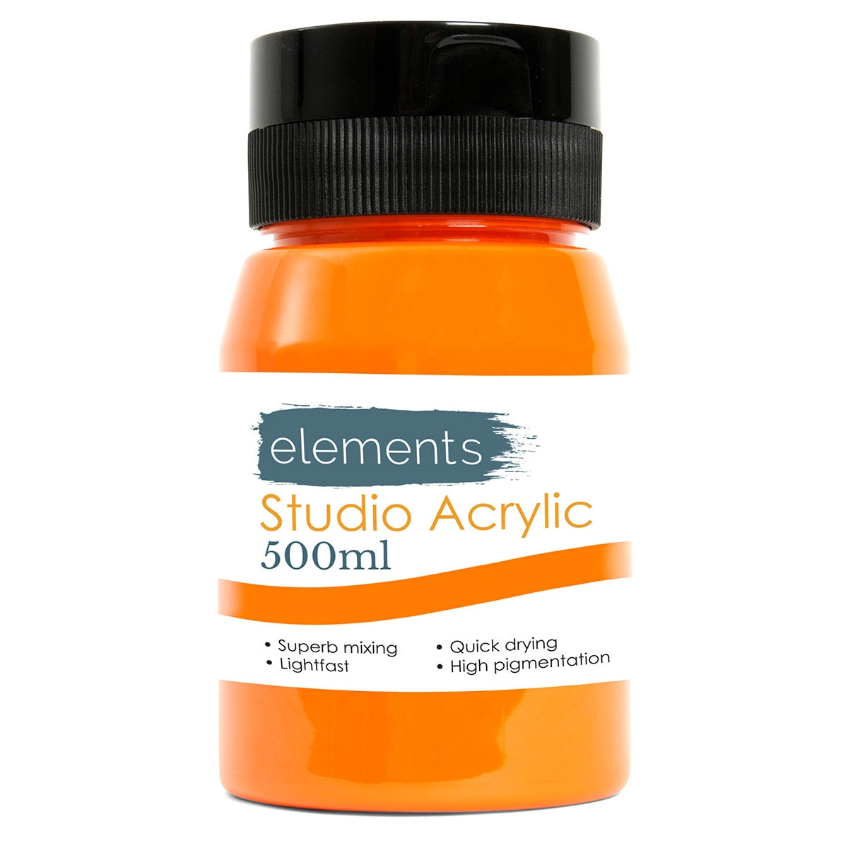 Elementi ad arancia cadmio acrilica da 500 ml