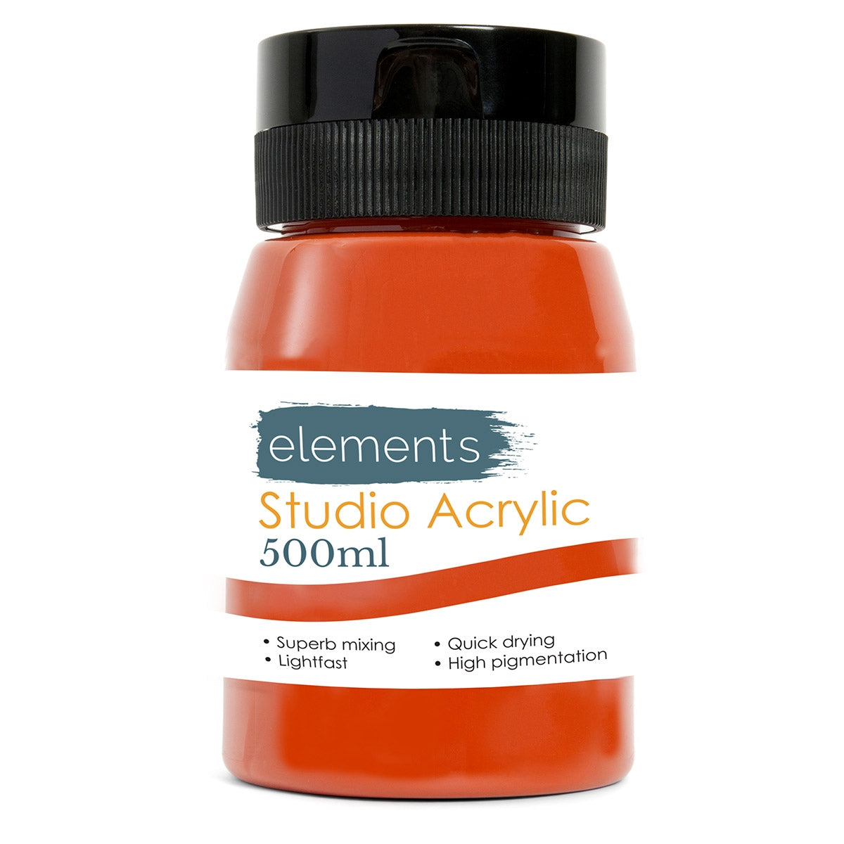 Elements 500ml Acrylic Burnt Sienna