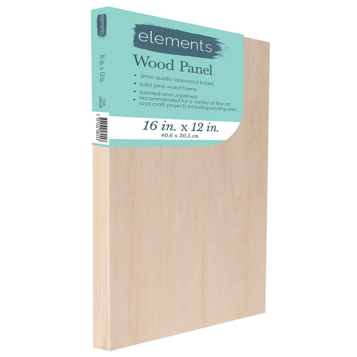 Elementen houten schilderpaneelbord - 16x12 " - 40x30cm