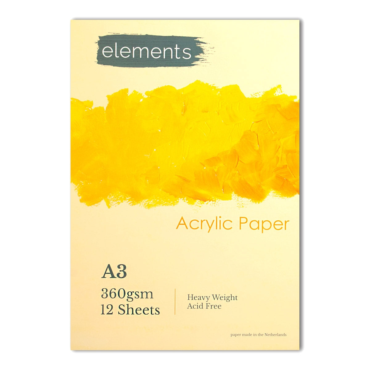 Elemente Acrylpad - 360GSM - 12 Blätter - A3
