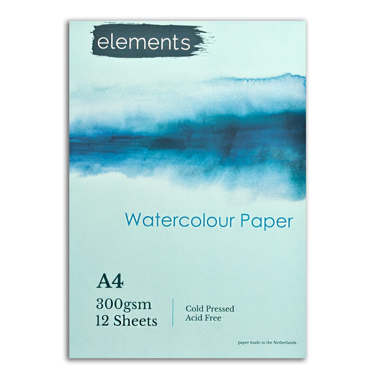 Elements Watercolour Pad Cold Pressed CP - 300gsm  - 12 Sheets - A4
