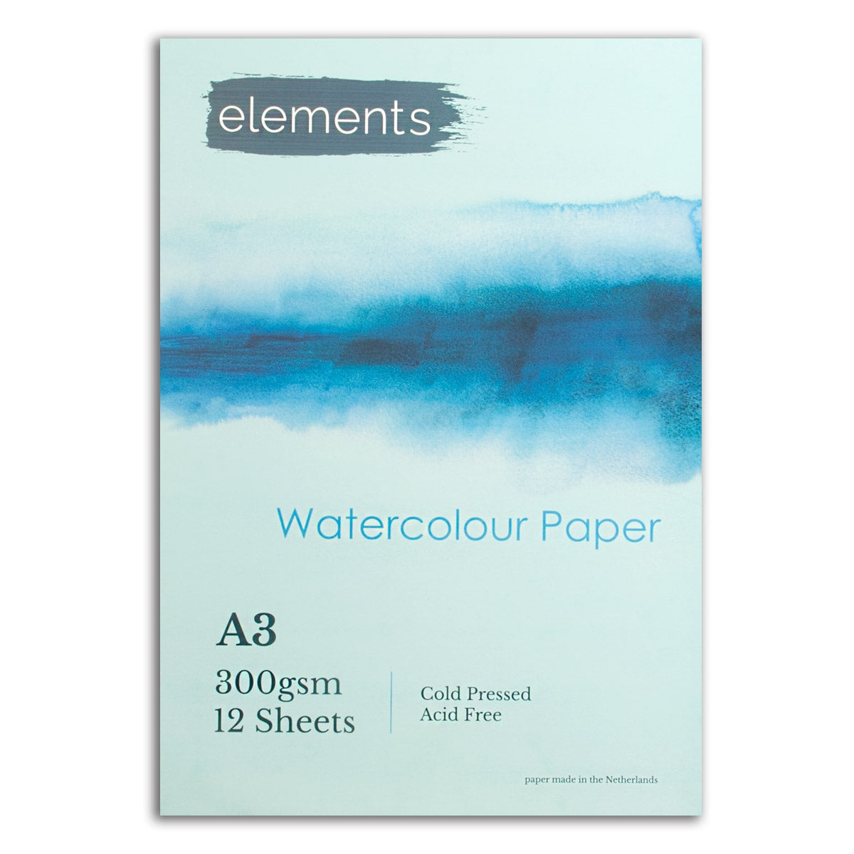 Elements Watercolour Pad Cold Pressed CP - 300gsm  - 12 Sheets - A3