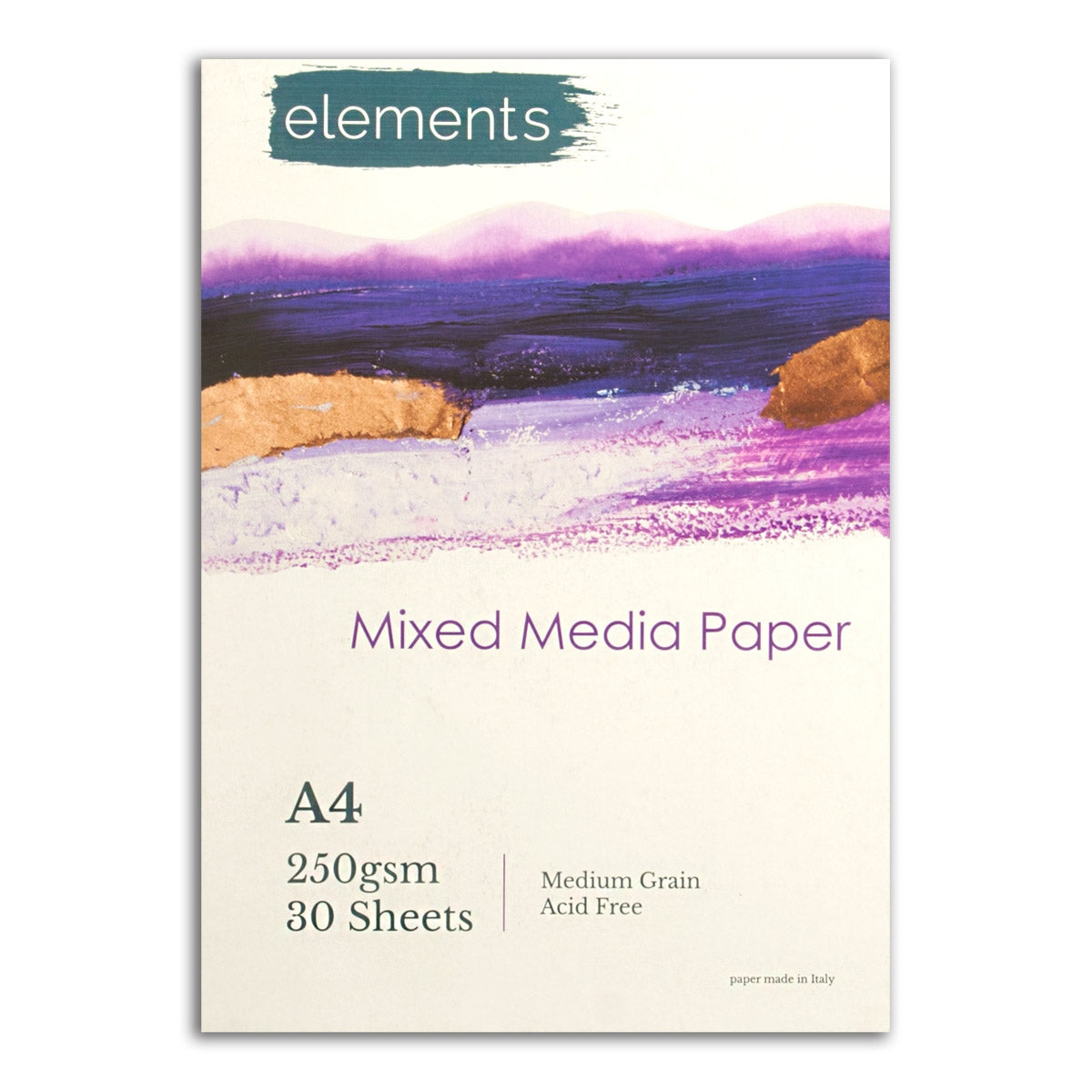 Elements Mixed Media Pad - 250gsm - 30 Sheets - A4