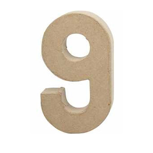PAPER MACHE NUMBER #1 - 20cm 1 PC # - PAPERMACHE, NUMBERS