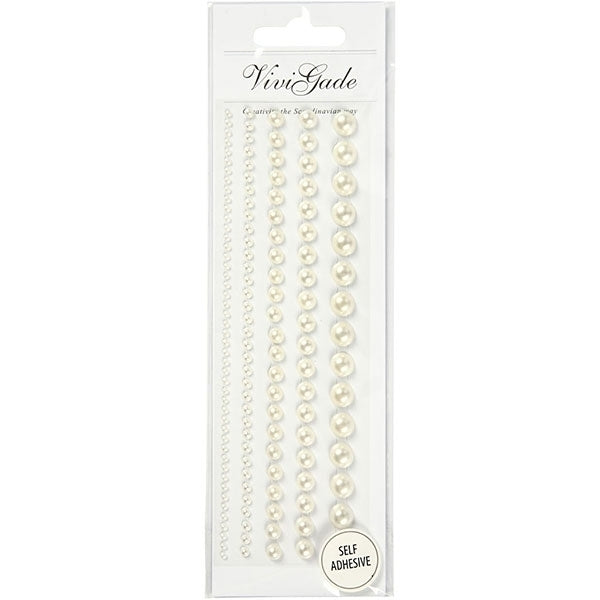 Crea artigianato - mezze perle da 2-8 mm 140arsorted bianco
