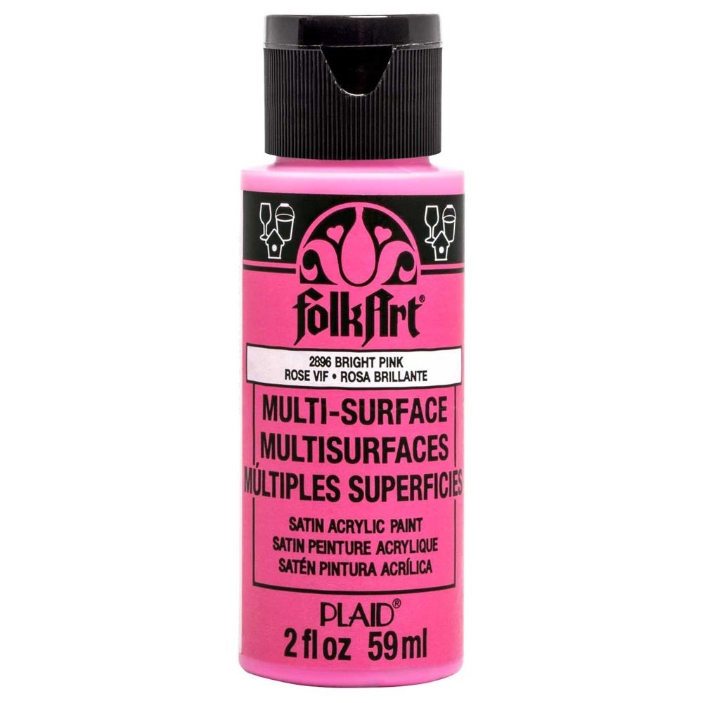 FolkArt - Multi-Surface Acrylic Paint - 2oz - Bright Pink