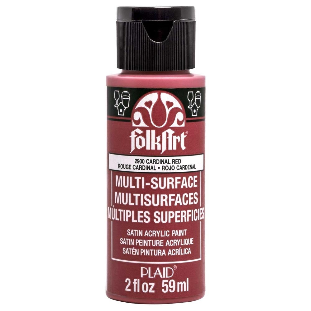 FolkArt - Multi-Surface Acrylic Paint - 2oz - Cardinal Red