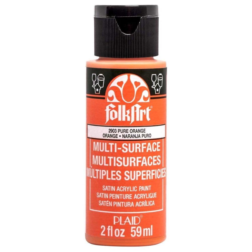FolkArt - Multi-Surface Acrylic Paint - 2oz - Pure Orange