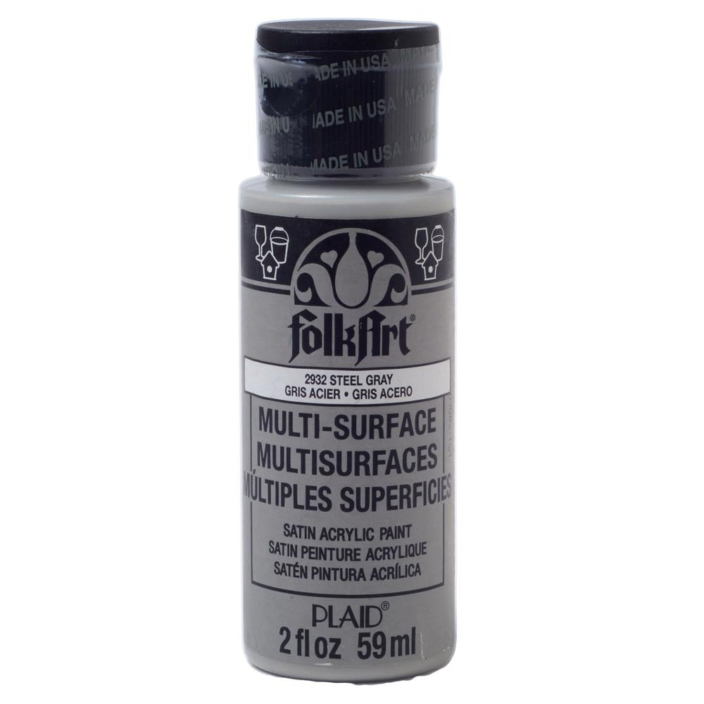 FolkArt - Multi-Surface Acrylic Paint - 2oz - Steel Grey