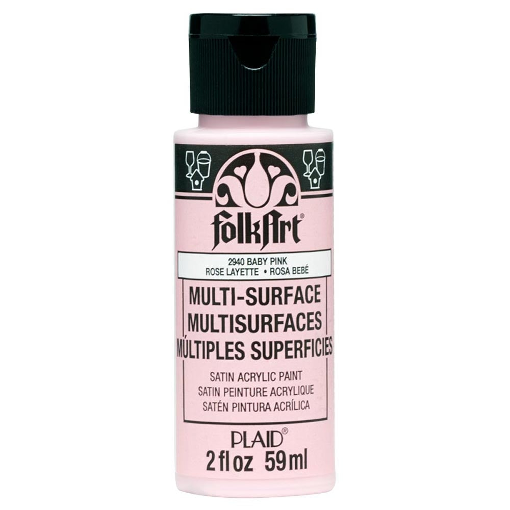 FolkArt - Multi-Surface Acrylic Paint - 2oz - Baby Pink
