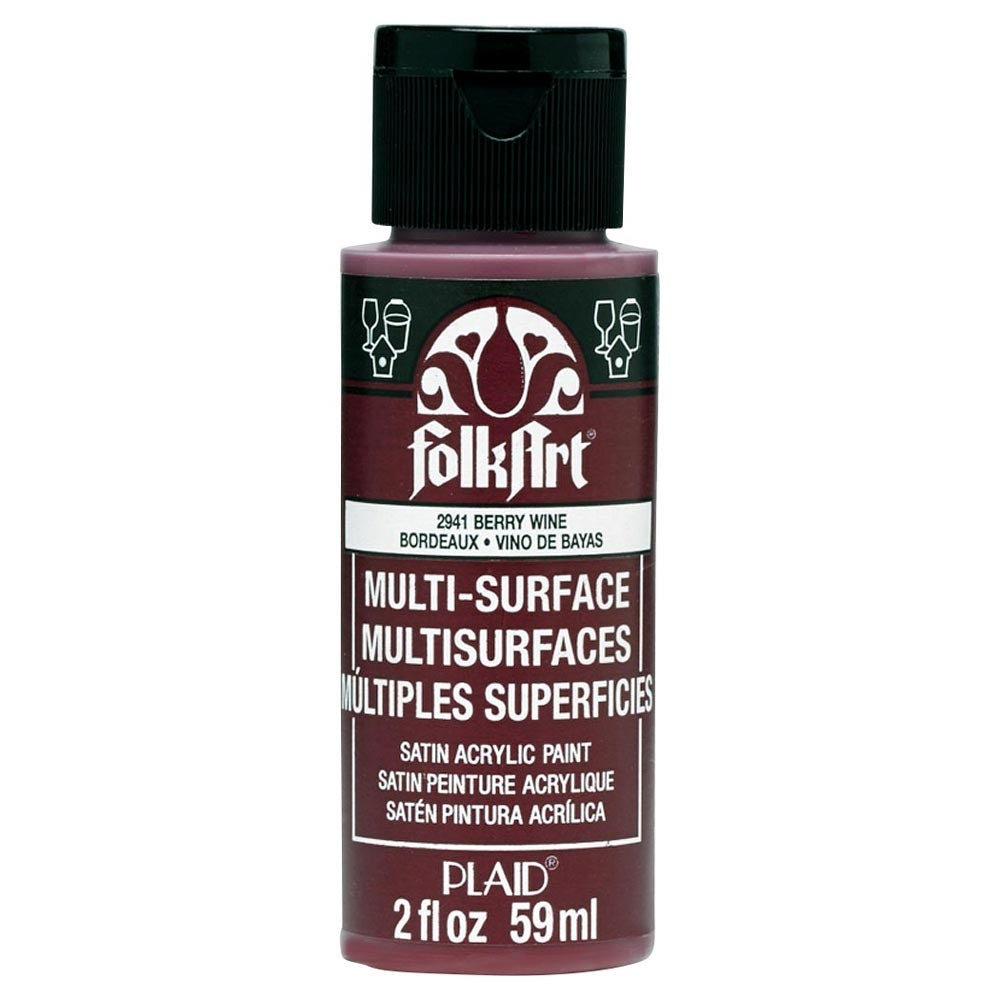 Folkart - Multi -Oberflächen -Acrylfarbe - 2oz - Beerenwein