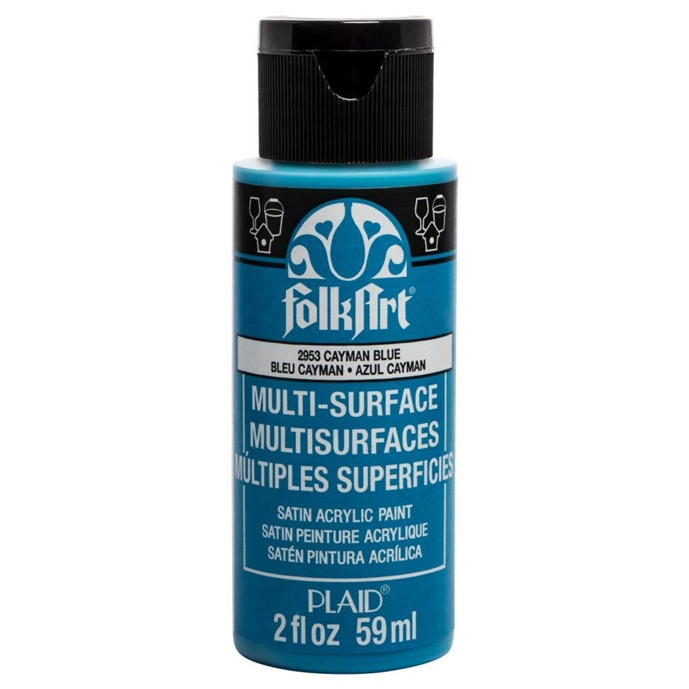 Folkart - Multi -Oberflächen -Acrylfarbe - 2oz - Cayman Blue